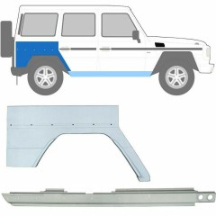 Opravný plech prahu + zadného blatníka pre Mercedes G-Class W460 W461 W463 1979- / Pravá / Sada 10005
