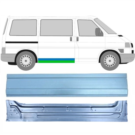 Opravný plech posuvných dverí vnútorný + vonkajší pre Volkswagen Transporter T4 1990-2003 / Pravá / Sada 16152