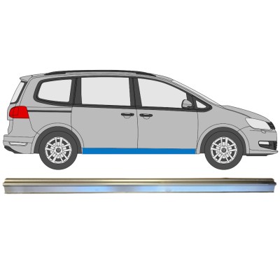 Opravný plech spodnej časti prahu pre Volkswagen Sharan 2010-2022 / Vľavo = Vpravo (symetrické) 14605