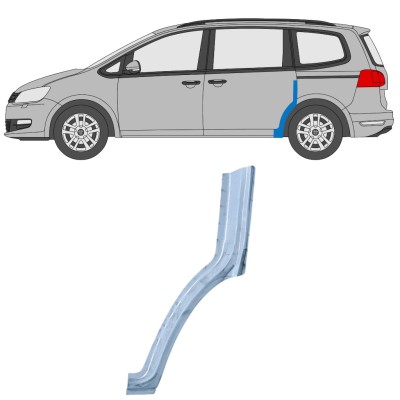 Opravný plech zadného blatníka predná časť pre Volkswagen Sharan 2010-2022 / Ľavý 14601