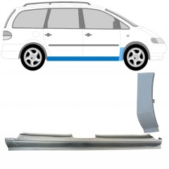 Kompletný prah + opravný plech predného blatníka pre Ford Galaxy 1995-2010 / Pravá / Sada 13247