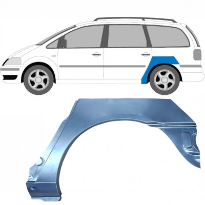 Lem zadného blatníka pre VW Sharan Ford Galaxy 2000-2010 / Ľavý 6600