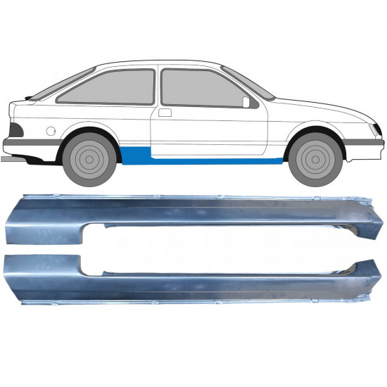 Kompletný prah pre Ford Sierra 1982-1993 / Ľavá+Pravá / Sada 9416