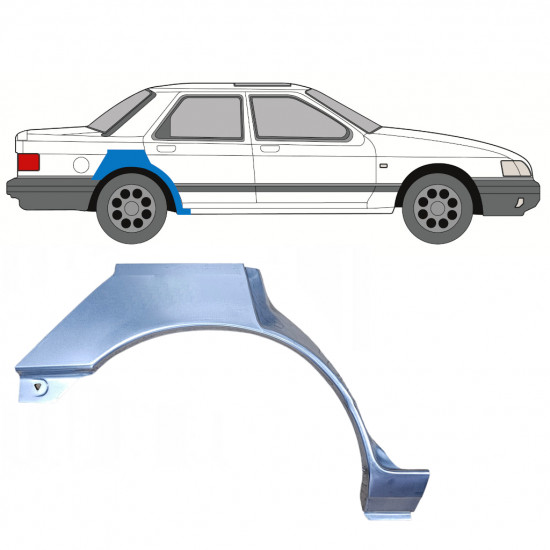 Lem zadného blatníka pre Ford Sierra 1982-1993 / Pravá 7388