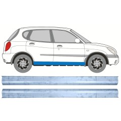 Opravný plech prahu pre Daihatsu Sirion 1998-2005 / Ľavá+Pravá / Sada 12456