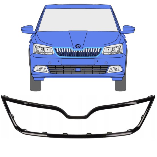 Rám masky chladiča pre Skoda Fabia 2014-2018 16191
