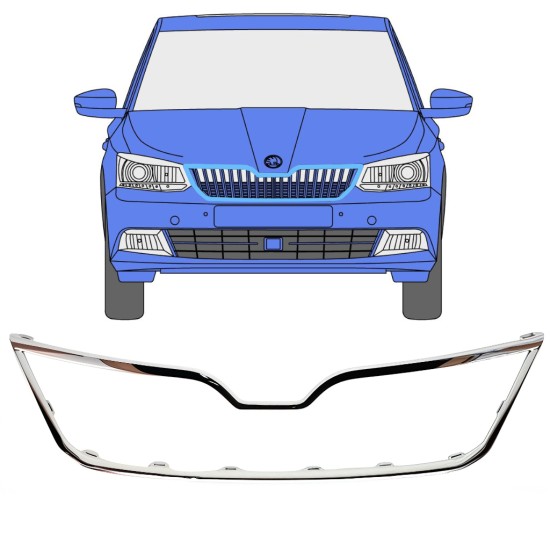 Rám masky chladiča pre Skoda Fabia 2014-2018 16190