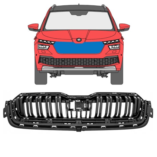 Mriežka pre Skoda Kamiq 2019-2023 17225