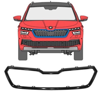 Rám masky chladiča pre Skoda Kamiq 2019-2023 17227