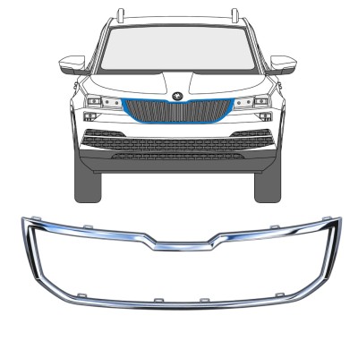 Rám masky chladiča pre Skoda Karoq 2017-2022 17232