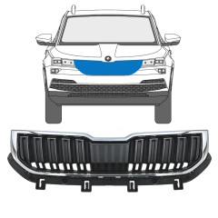 Mriežka pre Skoda Karoq 2017-2022 / Sada 17234