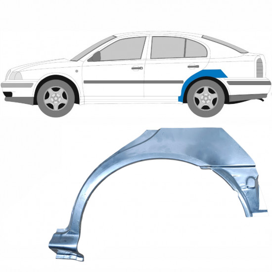 Lem zadného blatníka pre Skoda Octavia 1996-2010 / Ľavý 7003