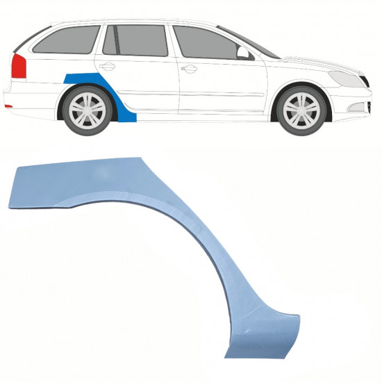 Lem zadného blatníka pre Skoda Octavia 2004-2013 / Pravá 10185