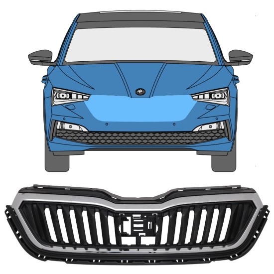 Mriežka pre Skoda Scala 2019- 17229