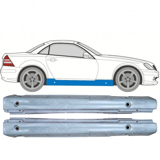 Opravný plech prahu pre Mercedes SLK-class 1996-2004 / Sada 12606