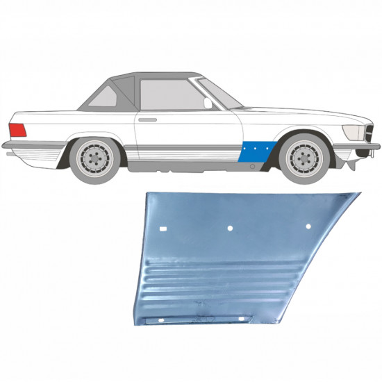 Opravný plech predného blatníka pre Mercedes Sl-class 1971-1989 / Pravá 5076