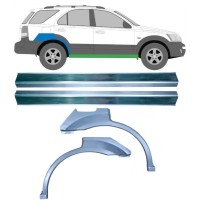 Opravný plech prahu + zadného blatníka pre Kia Sorento 2002-2009 / Ľavá+Pravá / Sada 10696