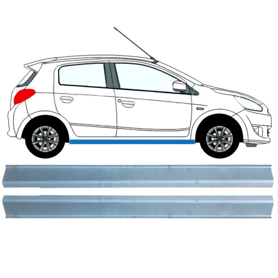 Opravný plech spodnej časti prahu pre Mitsubishi Space Star 2013-2024 / Ľavá+Pravá / Sada 16844