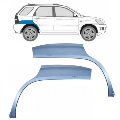 Lem zadného blatníka pre Kia Sportage 2004-2010 / Ľavá+Pravá / Sada 9225
