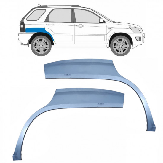 Lem zadného blatníka pre Kia Sportage 2004-2010 / Ľavá+Pravá / Sada 9225