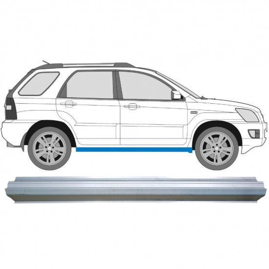 Opravný plech prahu pre Kia Sportage II 2004-2010 / Vľavo = Vpravo (symetrické) 5121