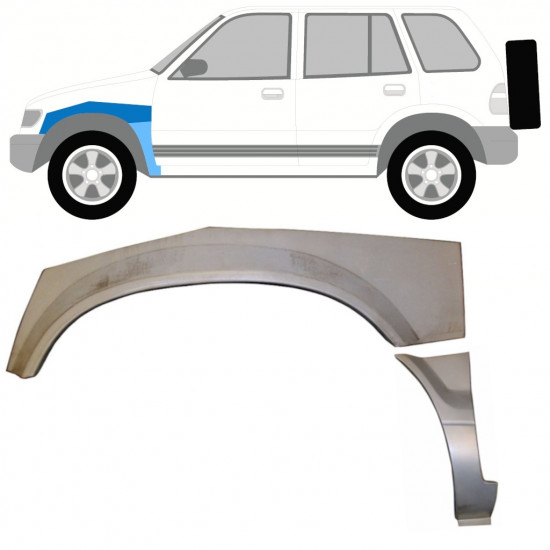 Opravný plech predného blatníka pre Kia Sportage 1994-2002 / Ľavý / Sada 9981