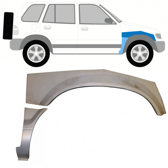 Opravný plech predného blatníka pre Kia Sportage 1994-2002 / Pravá / Sada 9980