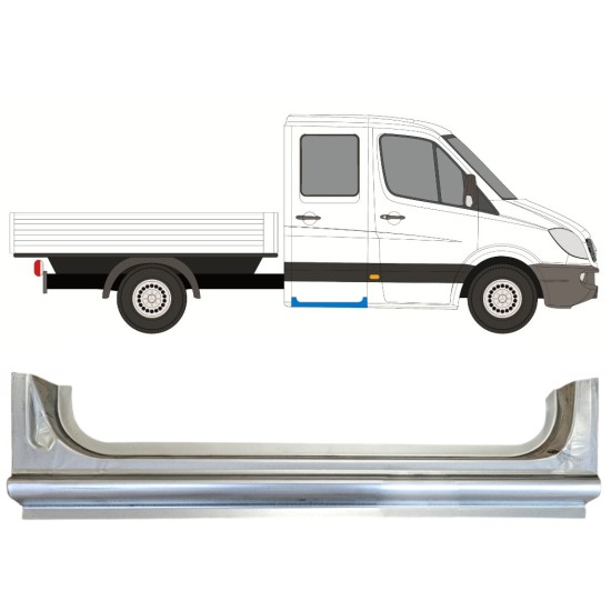 Opravný plech zadného prahu pre Mercedes Sprinter 2006-2018 / Pravá / Dvojitá kabína 15066