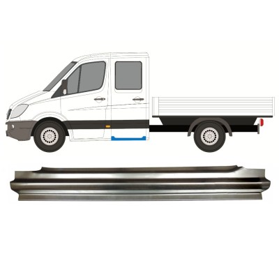 Opravný plech zadného prahu pre Mercedes Sprinter 2006-2018 / Ľavý / Dvojitá kabína 14567