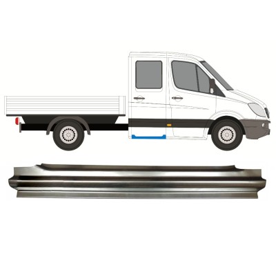 Opravný plech zadného prahu pre Mercedes Sprinter 2006-2018 / Pravá / Dvojitá kabína 14566