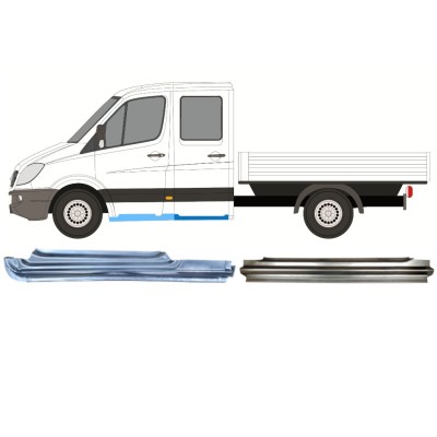 Opravný plech sada pre Mercedes Sprinter 2006-2018 / Ľavý / Dvojitá kabína / 14779