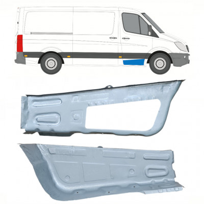 Opravný plech predného schodu pre Mercedes Sprinter 2006 - / Ľavá+Pravá / Sada 10208