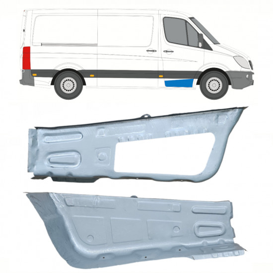 Opravný plech predného schodu pre Mercedes Sprinter 2006 - / Ľavá+Pravá / Sada 10208