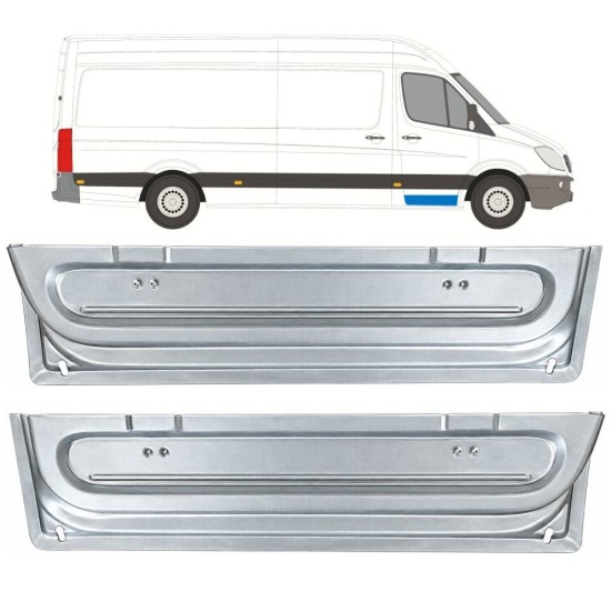 Opravný plech predných dverí vnútorný pre Mercedes Sprinter 2006-2018 / Ľavá+Pravá / Sada 17055