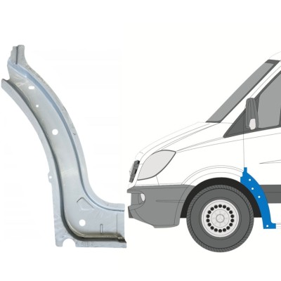 Opravný plech vnútorného predného podbehu pre Mercedes Sprinter 2006-2018 / Ľavý 14723