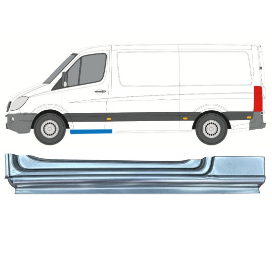 Opravný plech prahu predných dverí pre Mercedes Sprinter 2006-2018 / Ľavý 17270