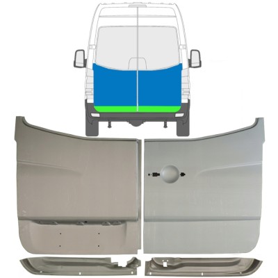 Opravný plech zadných dverí pre Mercedes Sprinter 2006-2018 / Sada 10517