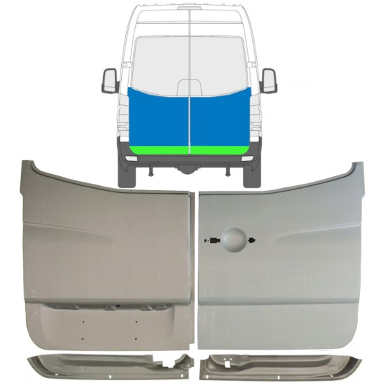 Opravný plech zadných dverí pre Volkswagen Crafter 2005-2017 / Sada 14487