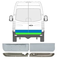 Opravný plech zadných dverí pre Mercedes Sprinter 2006-2018 / Ľavá+Pravá / Sada 6050