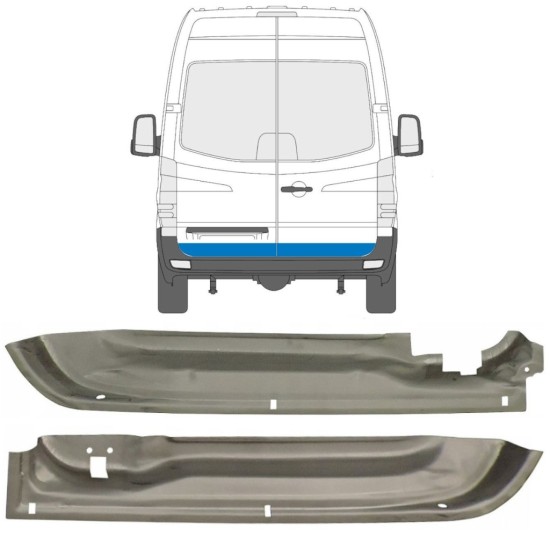 Opravný plech zadných dverí pre Volkswagen Crafter 2005-2017 / Ľavá+Pravá / Sada 14023