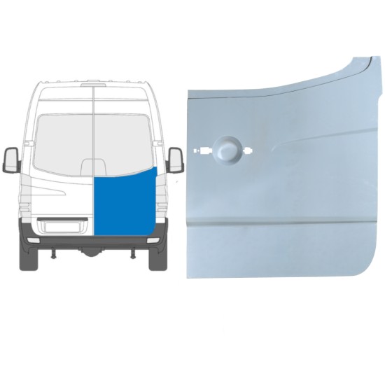 Opravný plech zadných dverí vysoký pre Volkswagen Crafter 2005-2017 / Pravá 13505