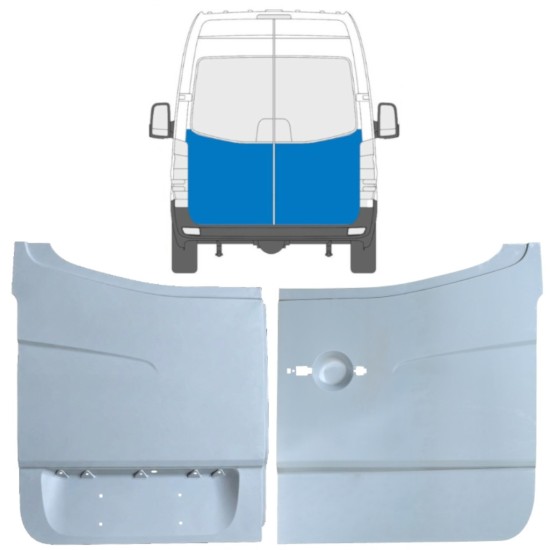 Opravný plech zadných dverí pre Volkswagen Crafter 2005-2017 / Ľavá+Pravá / Sada 14129