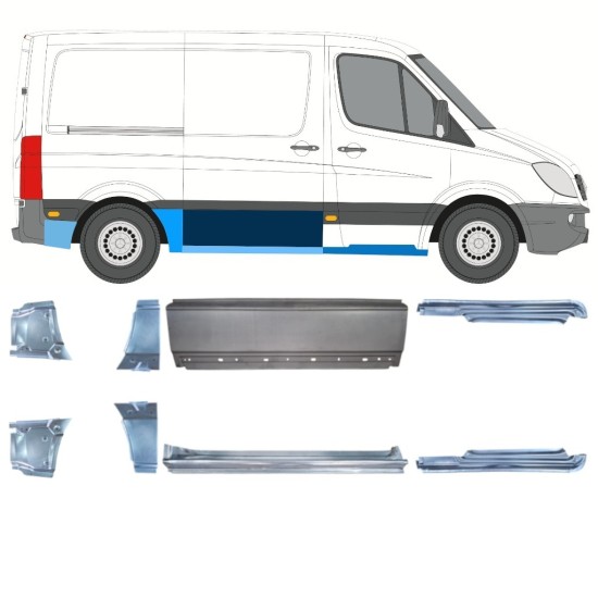 Opravný plech sada pre Volkswagen Crafter 2005-2017 / Ľavá+Pravá 15592