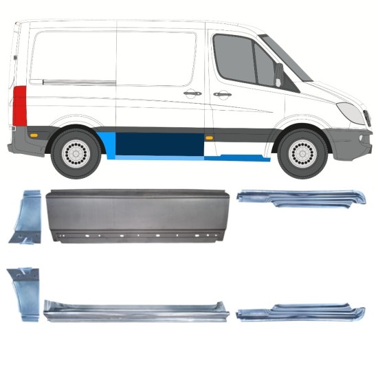 Opravný plech sada pre Mercedes Sprinter 2006-2018 / Ľavá+Pravá / 15589