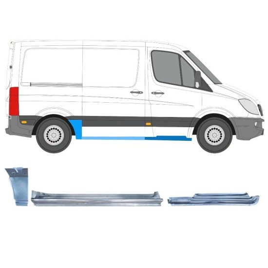 Opravný plech sada pre Volkswagen Crafter 2005-2017 / Pravá 15604