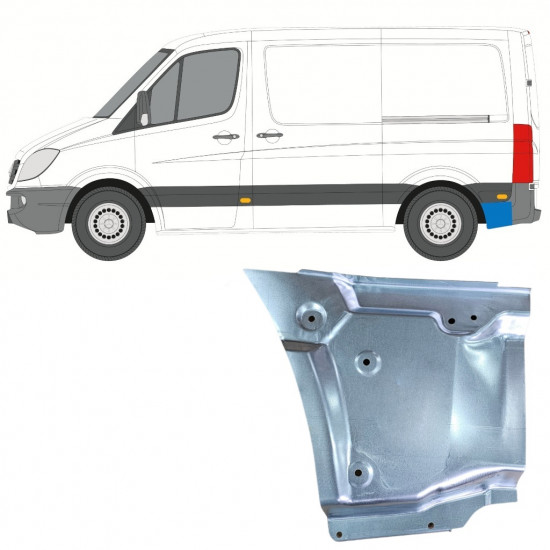 Lem zadného blatníka pre Mercedes Sprinter 2006-2018 / SWB / Ľavý 11050