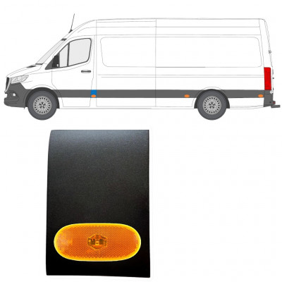 Bočná lišta predného stĺpika so svetlom pre Mercedes Sprinter 2018- / Ľavý / Sada 12963