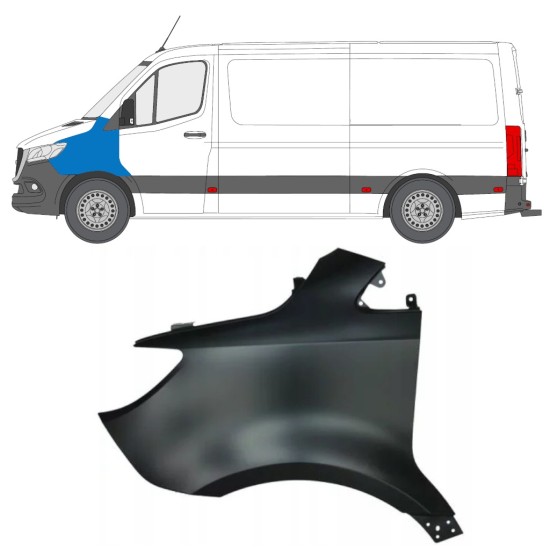 Predný blatník pre Mercedes Sprinter 2018- / Ľavý 14940