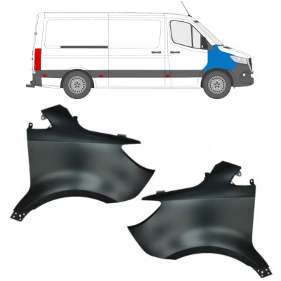 Predný blatník pre Mercedes Sprinter 2018- / Ľavá+Pravá / Sada 14941