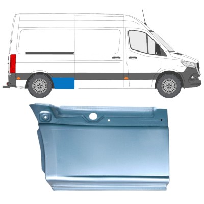 Opravný plech zadného blatníka spodná časť pre Mercedes Sprinter 2018- / Pravá 14549